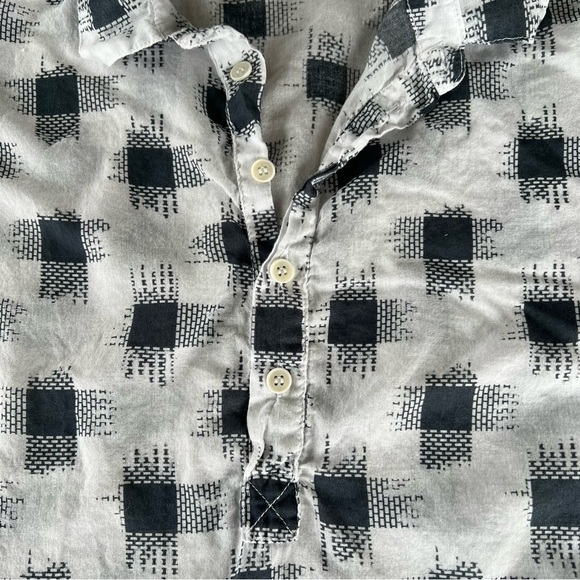 CP Shades Dolman Sleeve Popover Cotton Crop Top Square Crosshatch XS Boxy GUC - Picture 6 of 11